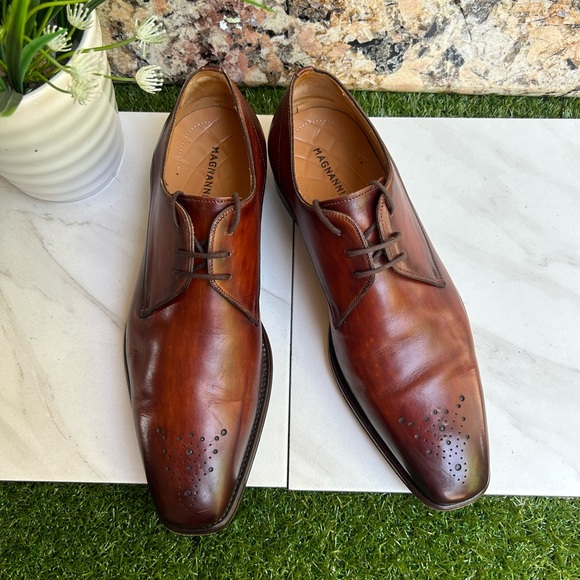 Magnanni 'Merrion' Medallion Cognac 
Toe Derby size 8 men - Picture 5 of 9